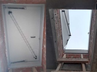 Люк для выхода на кровлю Небоскреб противопожарный EI60 - вид снизу